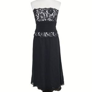 Tadashi Black White Cocktail Formal NYE Dress
